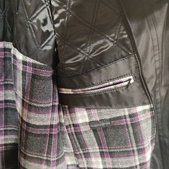 Bugatti Men's Black Trench Coat 38R Polyester Lined Quilted Interior Made in Bos - Picture 13 of 15